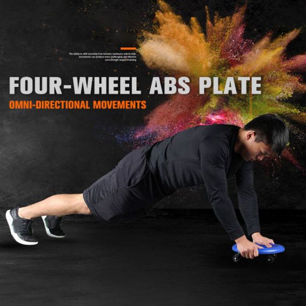 

four-wheeled abdominal wheels abdominal muscle disc foot step on sliding disc home universal training fitness machine