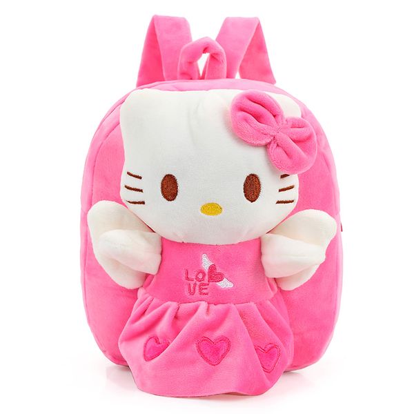 

pink blue red cute plush toy toddler fashion backpack kids bag for children's gift little girl hello kitty baby bag