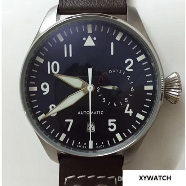 

2017 Top Quality Luxury Wristwatch Big Pilot Midnight Blue Dial Automatic Men's Watch 46MM Mens Watch Watches.