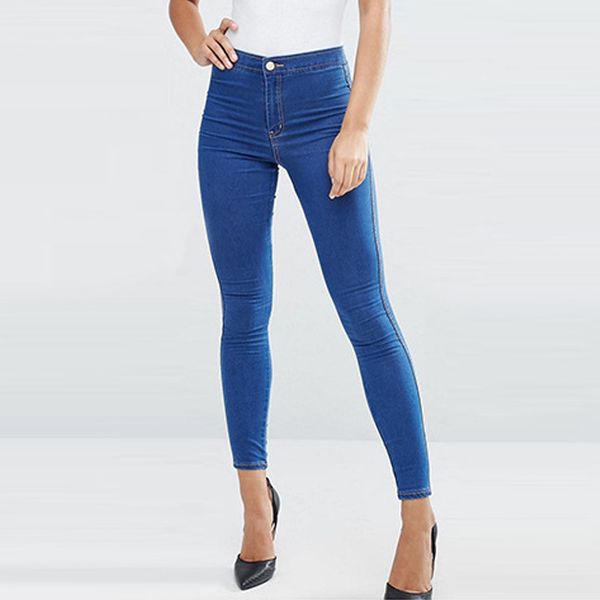 

blue skinny high waist jeans jeggings stretch denim pencil pants jean leggings kot pantolon calca jeans feminina