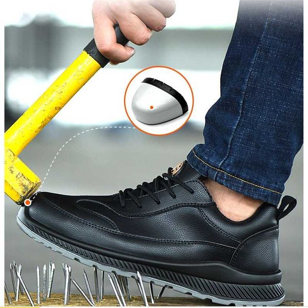 

waterproof non-slip work safety shoes men insulation power engineering plastic baotou protection boots tactics trekking sneakers, Black