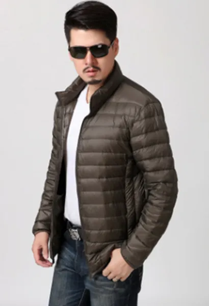 

2020 new men down jacket light and thin cotton coat for men short thickened down cotton for middle-aged and young people, Black