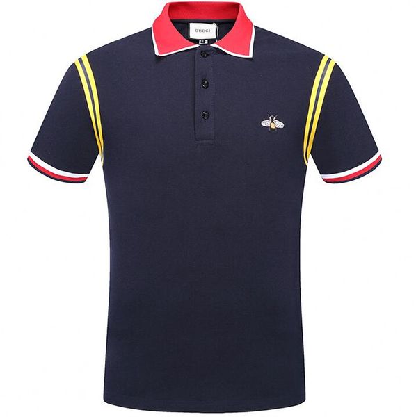 

2020 new fashion stripe polo shirt hrp gucci t shirts snake polos bee floral mens high street fashion horse polo t-shirt, White;black