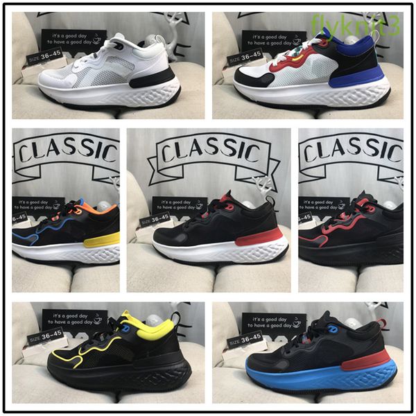 

nrm01a good quality men women outdoor casual shoes react miler foam particle woven ultralight soft comfortable sneakers size36-45