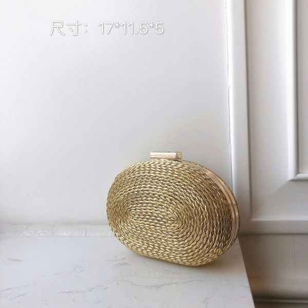 

spring and summer 2020 new korean version of net red with woven chain bag rhinestone buckle messenger bag dinner clutch