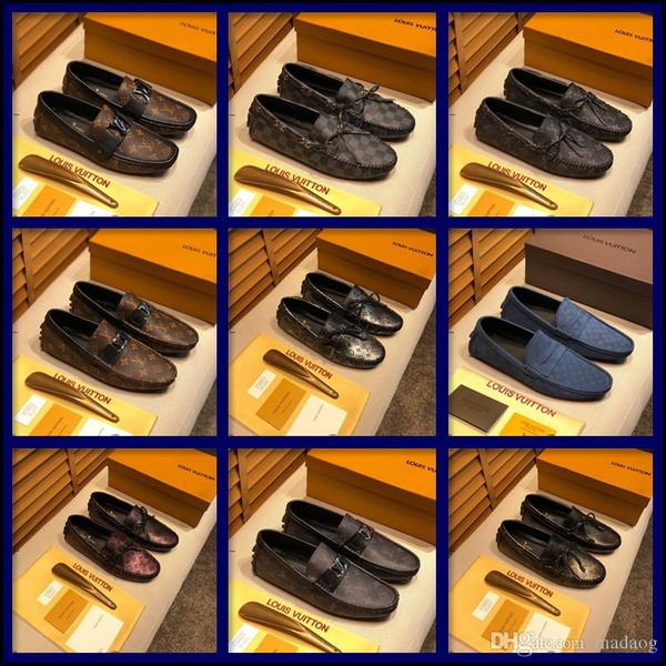 

21ff designers suede leather men casual shoes soft mens loafers moccasins italian fashion driving shoes luxury cqzx5, Black