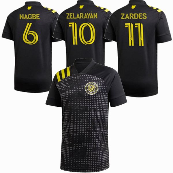 

2019 2020 columbus soccer jerseys mls nagbe zelarayan zardes crew sc 20 21 football men and kids shirt, Black;yellow