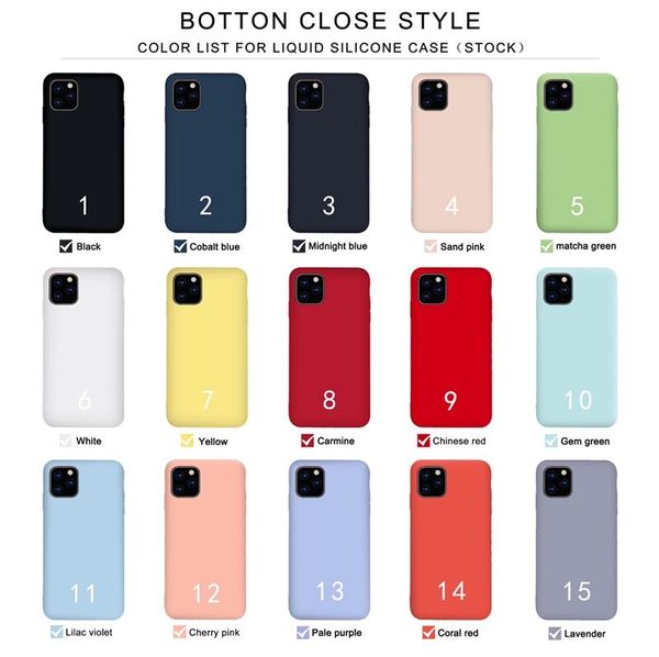 

for iphone11 pro x xr xs max liquid silicone phone case bumper shockproof cover with retail packing