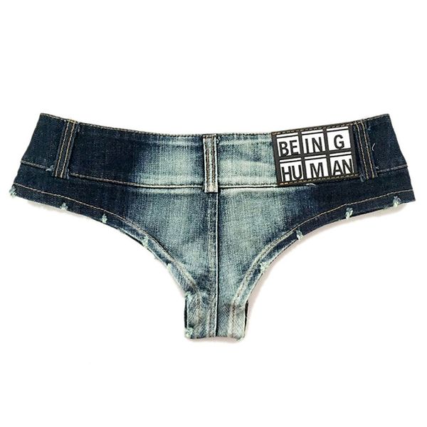 

super women denim mirco shorts pants low waist bottom bikini clubwear, Black