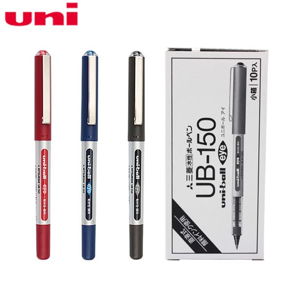 

10pcs/lot uni gel pen ub-150 straight liquid neutral pen 0.38mm/0.5mm student office supplies