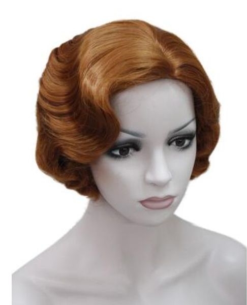 

retro finger wave women ladies everyday natural daily life hair wig ef36