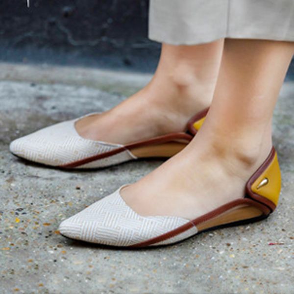 

2019 fashion comfortable flats women pointed toe flat shoes cut outs loafers woman casual boat shoes summer slip on flats, Black