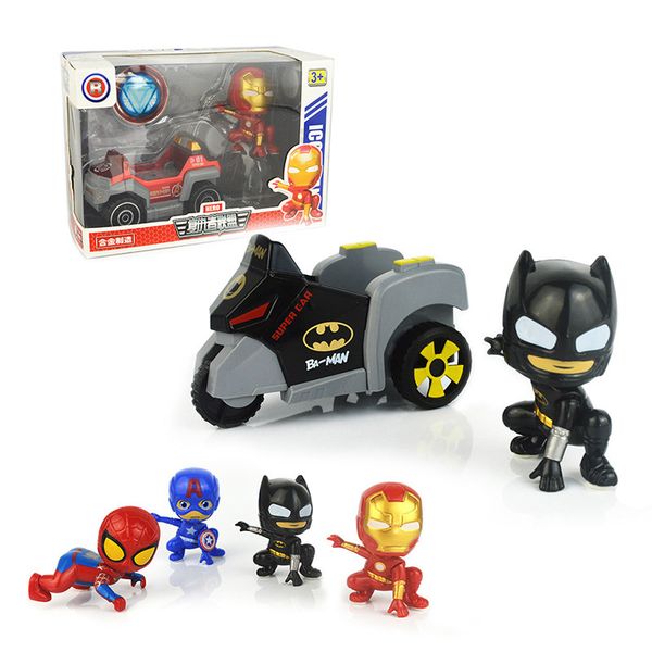 

Мстители Metal Pull-обратно автомобиля Автомобиль Супер герой мультфильмов Transformation и