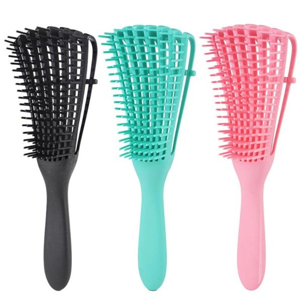 

hair brush scalp massage comb detangling brush for curly hair comb for hair detangler hairbrush for women men salon, Silver