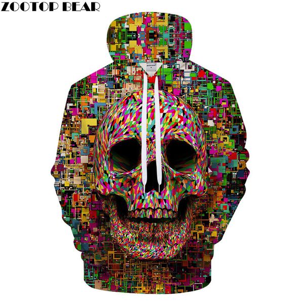 

даже толстовка с капюшоном цвета человеческой скелетной печати принести шляпу любителям свитер, Black