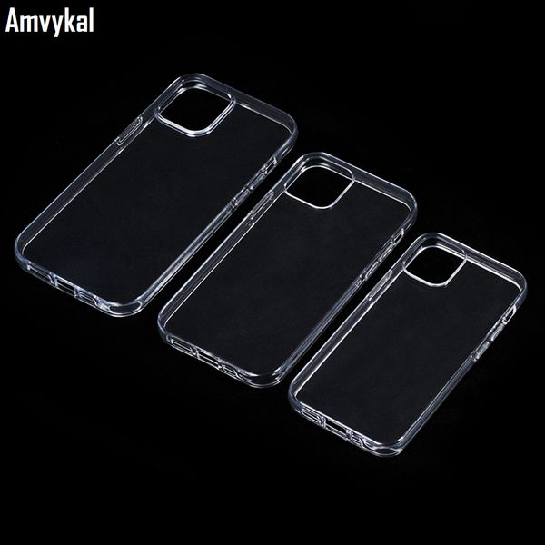 

1.2mm soft tpu gel shockproof clear case for iphone 12pro 12mini transparent soft silicone cover for iphone12 pro max