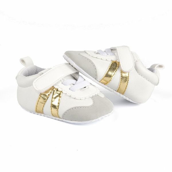 

baby boys girl breathable striped patch anti-slip shoes sneakers toddler soft soled first walkers