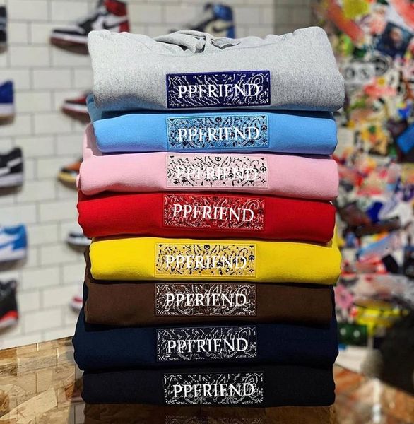 

mens designer hoodies 8 colors bandana embroidered hooded sweatshirt casual men & women pullover couple outfit street sweater hip hop style, Black