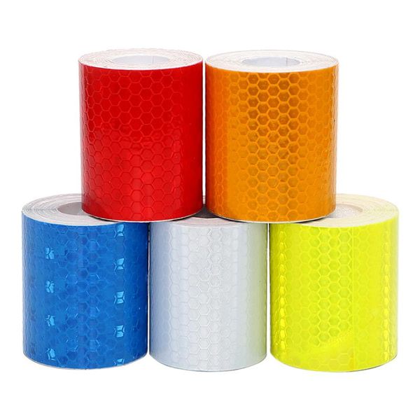 

2pcs/lot 5cm x 300cm reflective tape warning strip motorcycle cycling car stickers driving safety 5 colors protective car tools