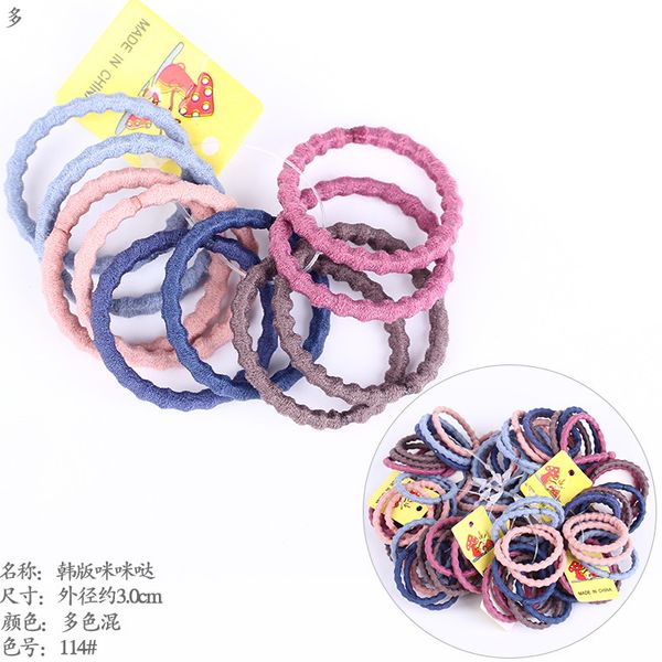 

peach beige plastic hair ties spiral elastics hair band assorted colors bebe kid babies fasce per capelli a spirale sweet07 silog