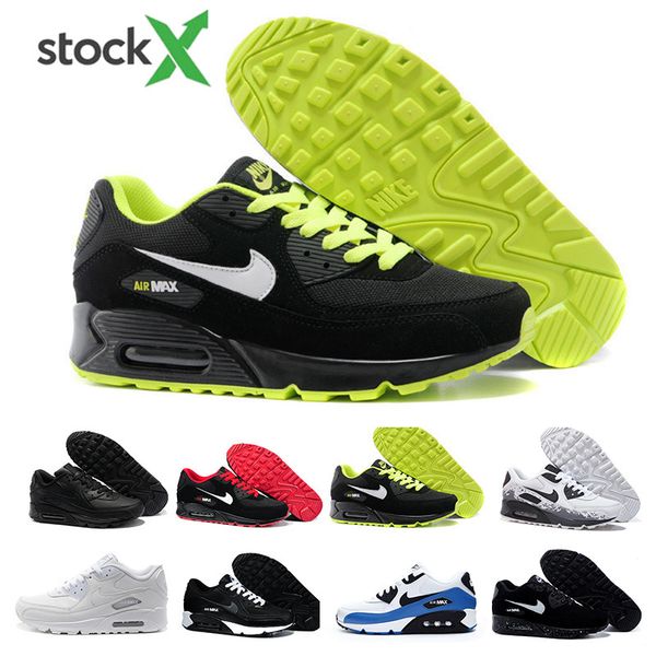 

2019 air cushion 90 casual running shoes black white red 90 men women sneakers classic air90 trainer outdoor hj56k