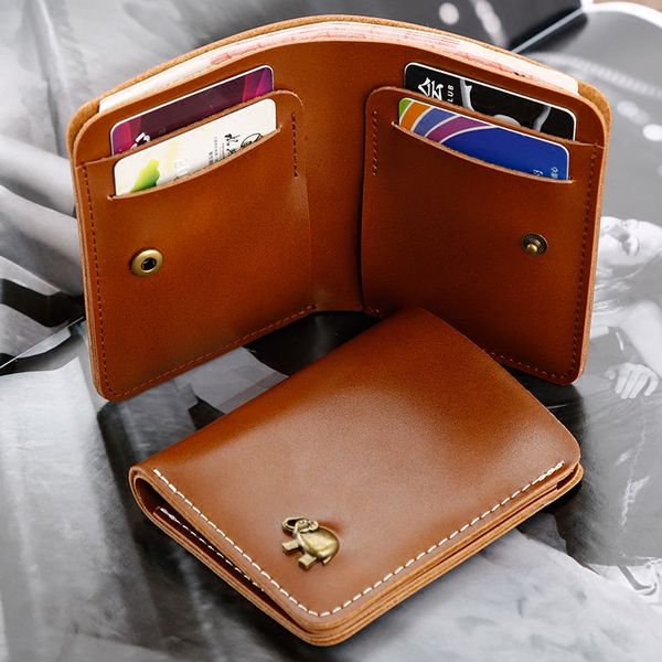 

ultra-thin minimalist retro mori japanese student mini-ins ck wallet men short paragraph small girl's mind
