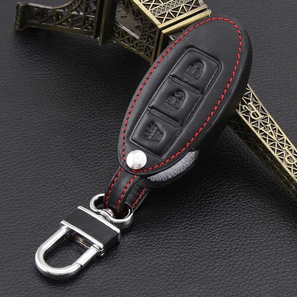 

genuine leather car key cover case for infiniti ex fx g25 g37 fx35 ex25 ex35 fx37 ex37 q60 qx50 qx70,3 buttons smart key