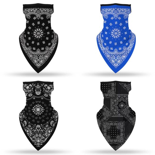 

qwjj2 sports outdoor bandana scarf headband bandana cycling scarf headwear face mask paisley wristband headband, Black