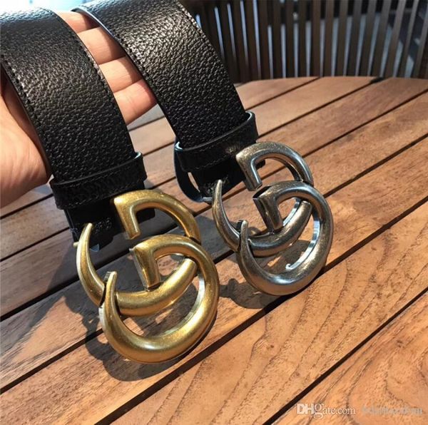 

fashion designer belt accessories men metal letters simple classic buckle belt belt 4.0cm with box, Black;brown