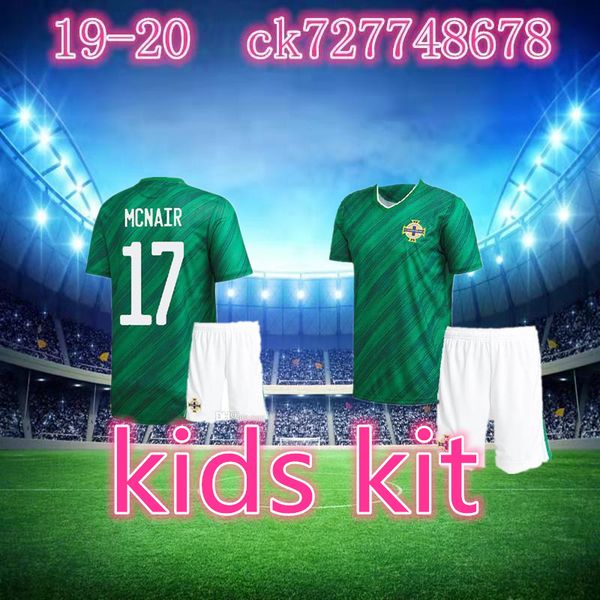 

kids kit thai quality 2020 2021 northern ireland 2020 northern ireland soccer jerseys home evans lewis man football shirts, Black;yellow
