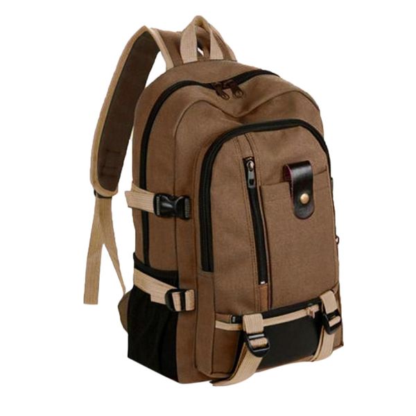

large capacity anti theft backpack vintage travel canvas leather backpack sport rucksack satchel school hiking bag#yl