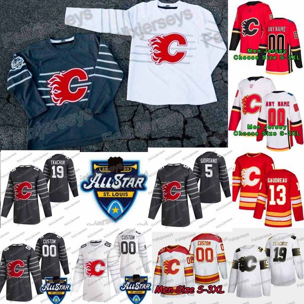 

mark giordano 2020 all star calgary flames johnny gaudreau matthew tkachuk rasmus andersson sean monahan david rittich elias lindholm jersey, Black;red