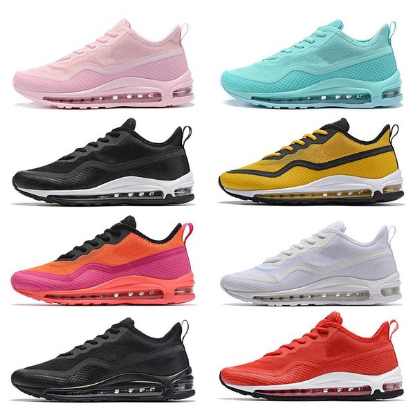

2019 new men running shoes balck metallic gold south beach prm yellow triple white designer women sports sneakers us 5.5-11, White;red