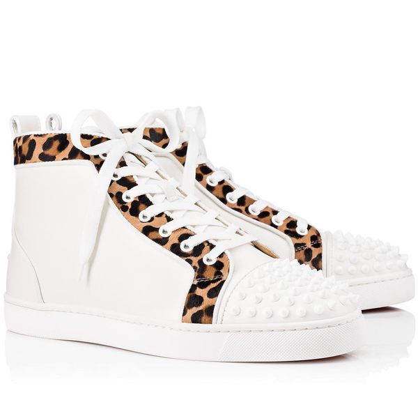 

известные шипы высокие кроссовки обувь red bottom orlato mens плоский повседневный walking роскошное мужчины, женщины туфли с красной подошв, Black