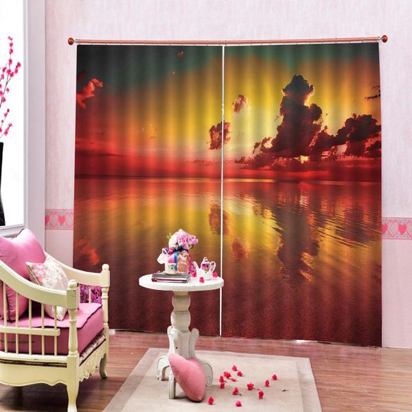 

3d curtain balcony sunset scenery modern luxury 3d curtains for bedroom living room office l blackout curtains