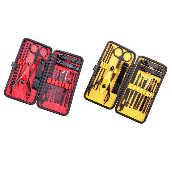 

new 16pcs stainless steel nail clamp acne removal needles beauty manicure tool kit pedicure supplies