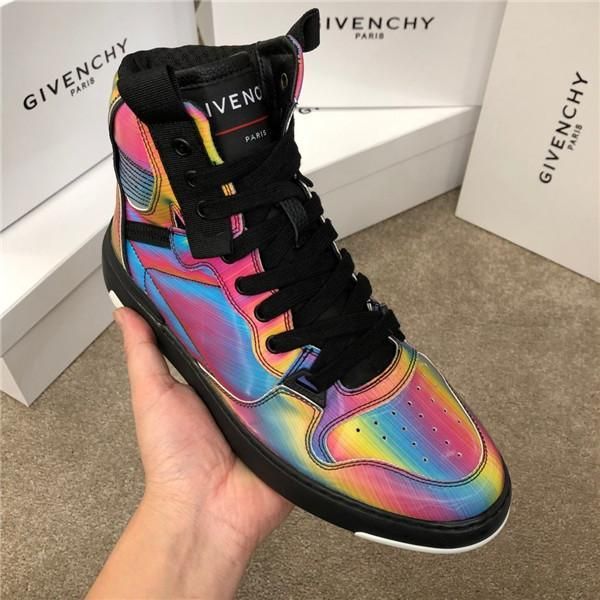 

new leather 2019 autumn and winter new home leather high-men's shoes color matching sports casual board shoes catwalk shoes men, Black