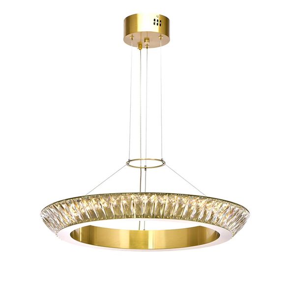 

ring design modern crystal chandelier gold stainless steel hanglamp ac110v 220v home decoration crystal lighting
