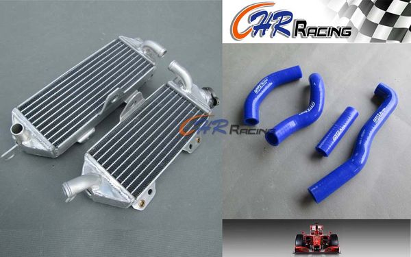 

new aluminum radiator and blue hose for kx250 kx 250 1988 1989 88 89