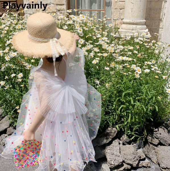 

девочка-бабочка фея платье 2020 летний новый красочный pompom платье принцессы белого черная детская одежда e20071, Red;yellow