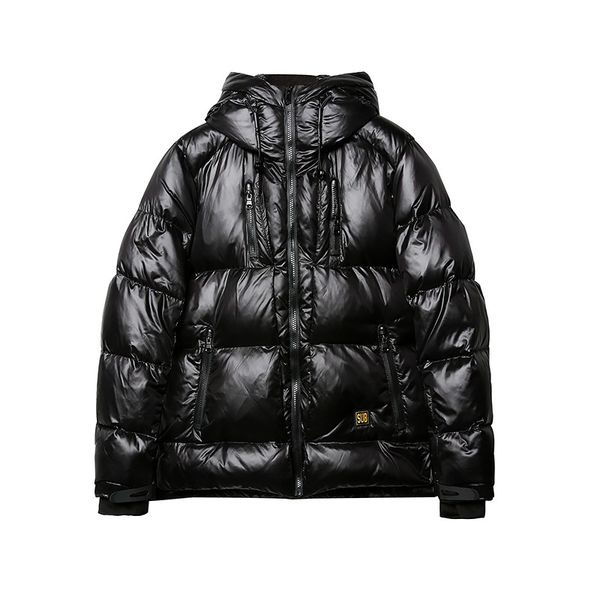 

2019 winter down jacket men coat jacket stand collar short loose parka men coat masculine down plus size 046, Black