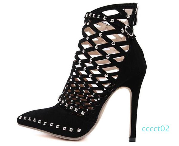 

rivets pumps brand designer pumps women sandals high heels ladies rivets shoes 12cm elegant black banquet shoe ct2