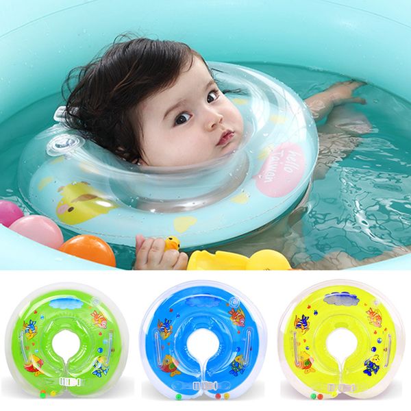 

swiming pool baby accessories swim neck ring baby inflatable float ring safety infant neck float circle bathing accesorios