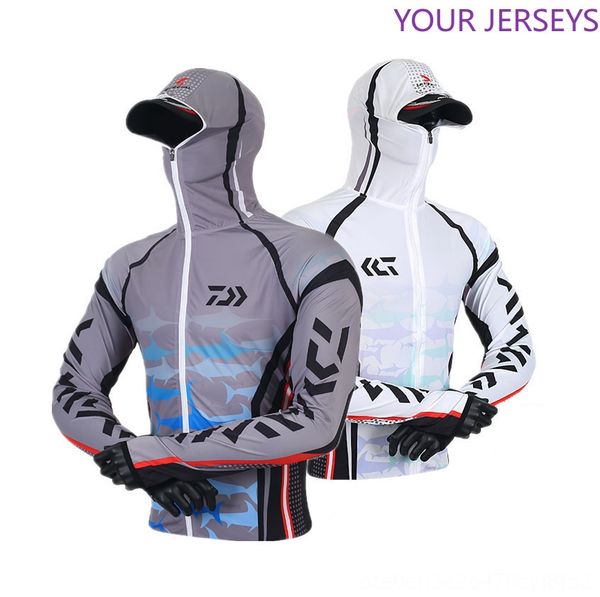 

daiwa wear athletic & outdoor apparel 2020 new arrival men fishing clothing outdoor hooded zipper shirts quick dry anti uv jackets dawa cl, Blue;black