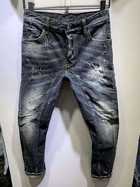 

мужские джинсы denim jean black ripped pants pour hommes мужчины s италия мода байкер мотоцикл rock revival jeans high qqfei, Blue