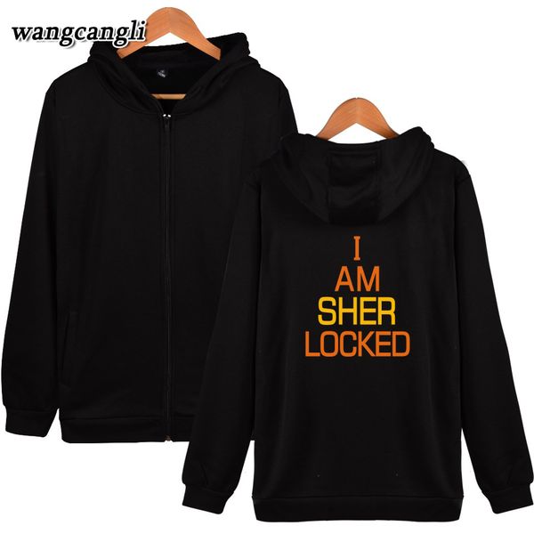

men/women sweatshirt sherlock hoodies 221b winter sweatshirts cotton popular american drama hoodie men fashion brand jacket coat, Black;brown
