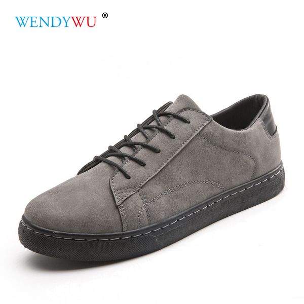 

2020 minimalist design suede leather mens leisure flat spring running sneakers walking outdoor flat rubber shoes jh210, Black