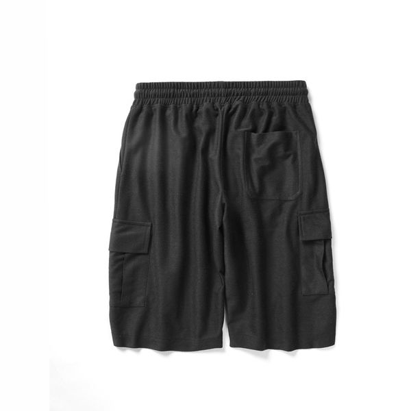 

мужская одежда 2018 мужские грузовые повседневные шорты хлопок эластичный пояс прямой плюс размер черный твердые карманы короткие фитнес-оде, White;black