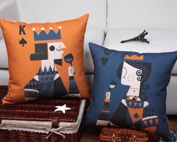 

cartoon pillow poker wang cushion set pillow diy