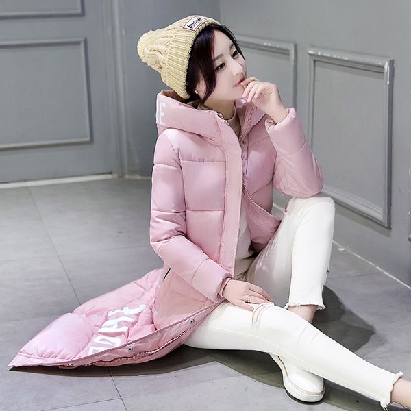 

women down parka 2018 autumn winter jacket women down coats female outerwear long lady clothing white duck red woman, Black